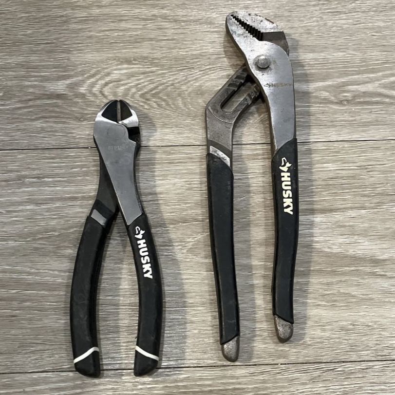 Husky Pliers & Adjustable Wrench Set - Durable Hand Tools for Home Improvement & DIY
