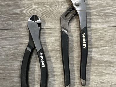 Husky Pliers & Adjustable Wrench Set - Durable Hand Tools for Home Improvement & DIY