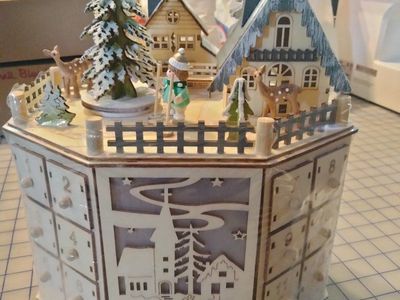 Christmas Advent Wooden Winter Scene