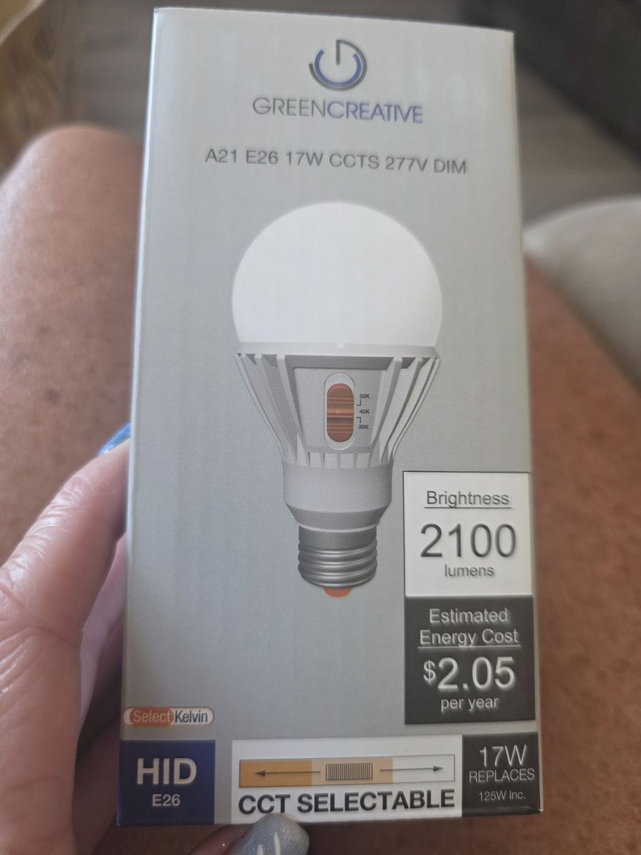 5 New Green Creative A21 LED Commercial Light Bulbs – 17W – CCT Selectable
