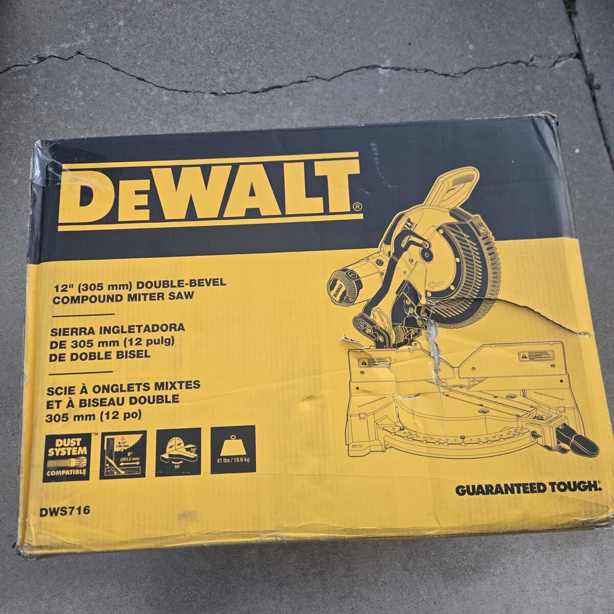 NEW Dewalt 12 inCompound Double Bevel Saw DWS716