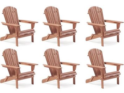 6 Brand Bew In Box Wood Adirondack Chairs