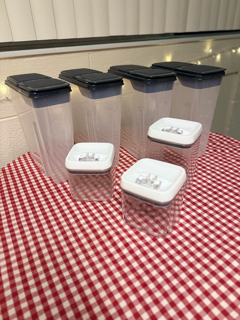 Two Sets Of Kitchen Storage Tupperware