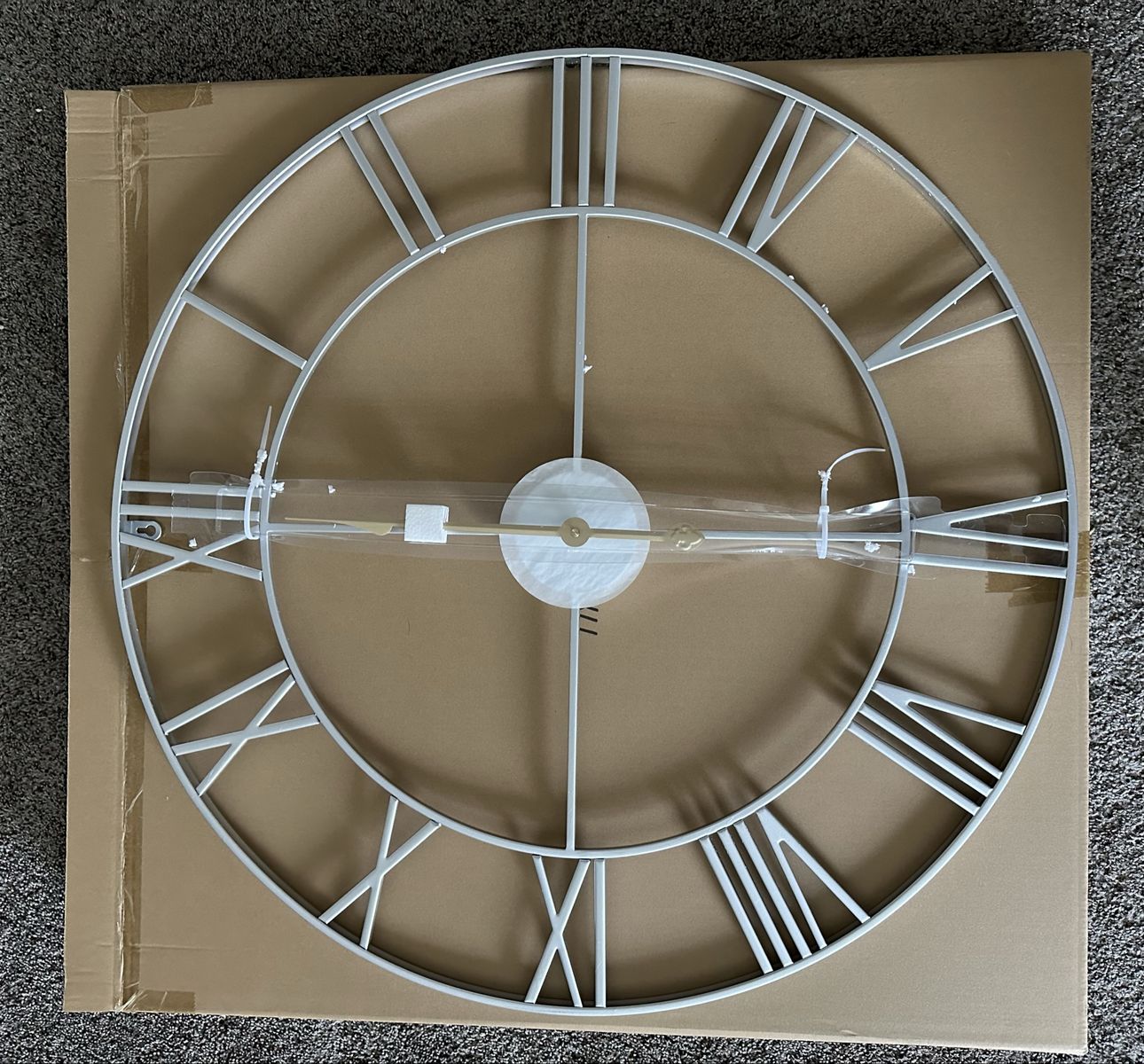 New 30-inch Large Wall Clock Modern Roman Numerals