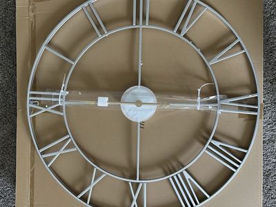 New 30-inch Large Wall Clock Modern Roman Numerals