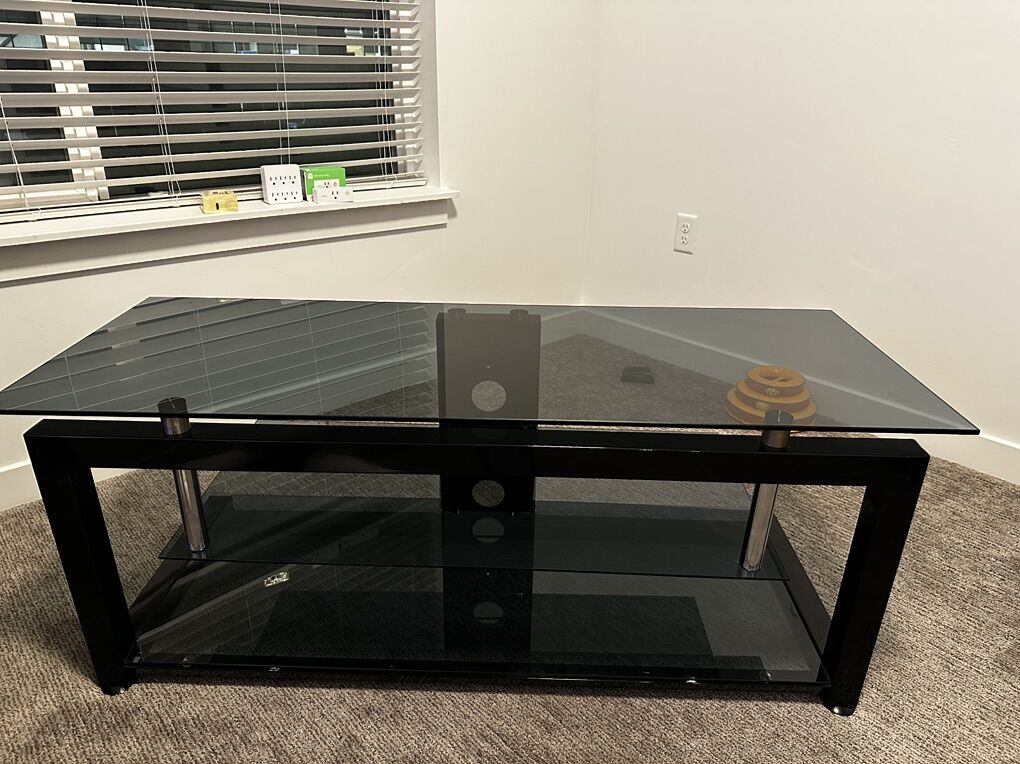 Modern Black Glass Tv Stand