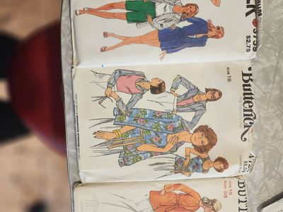 Vintage Sewing Patterns, Cut & Uncut, various brands, women's, men's, and children's
