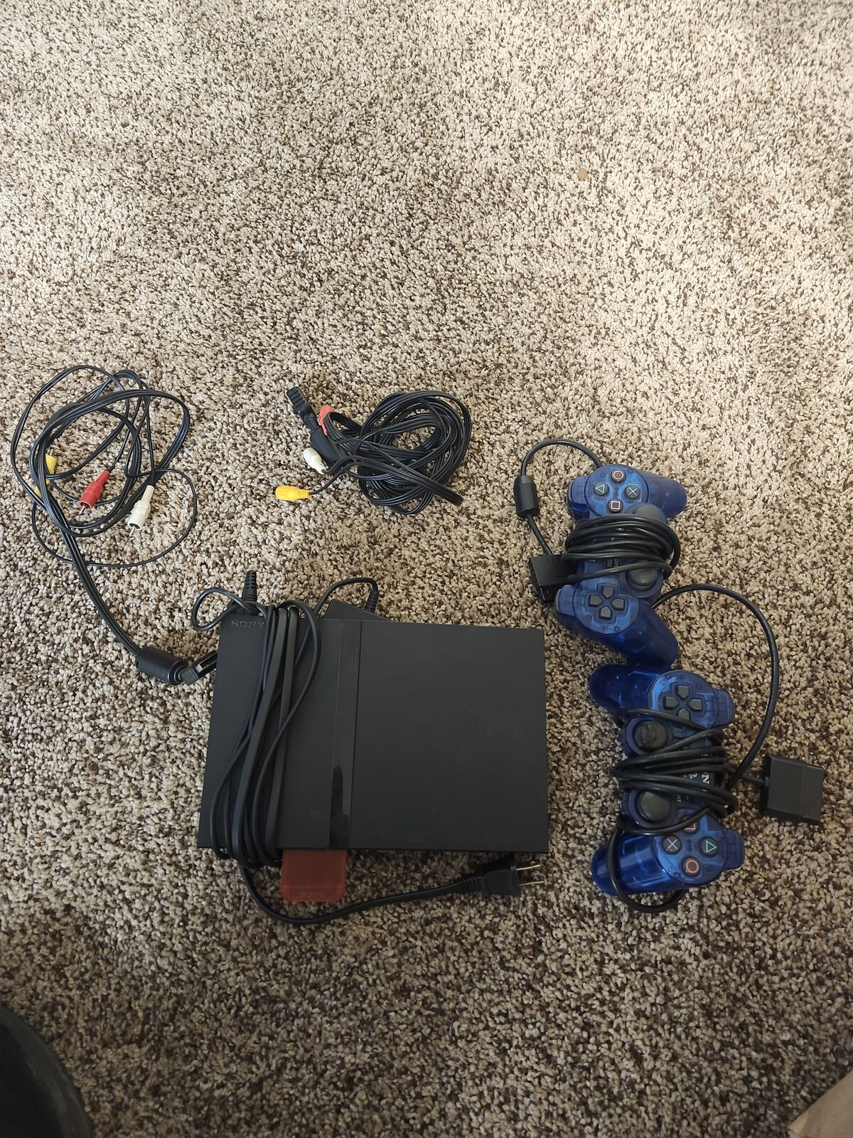 PS2 Console + 2 Controllers