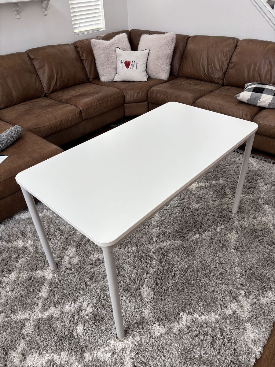 White Steel Office Desk / Table - IKEA TOMMARYD