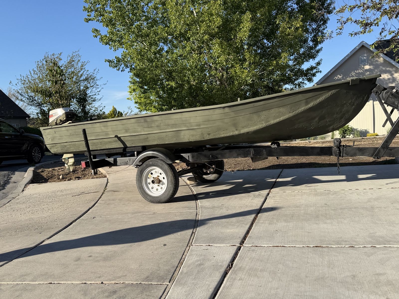 13 Foot, John Boat with 5 hp Johnson outboard