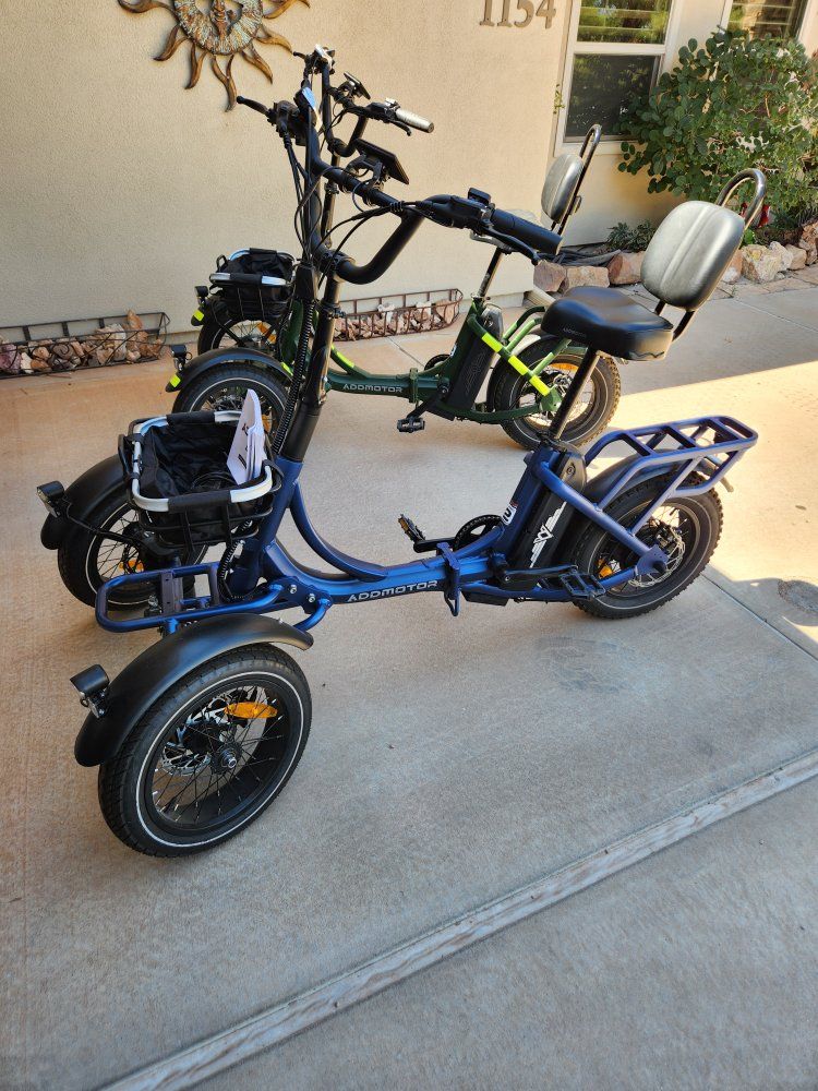 $1500 OBO
2 AVAILABLE 

ADDMOTOR EB 2.0 Electric Trike - Low Miles, Adult Tricycle E-Bike with Basket