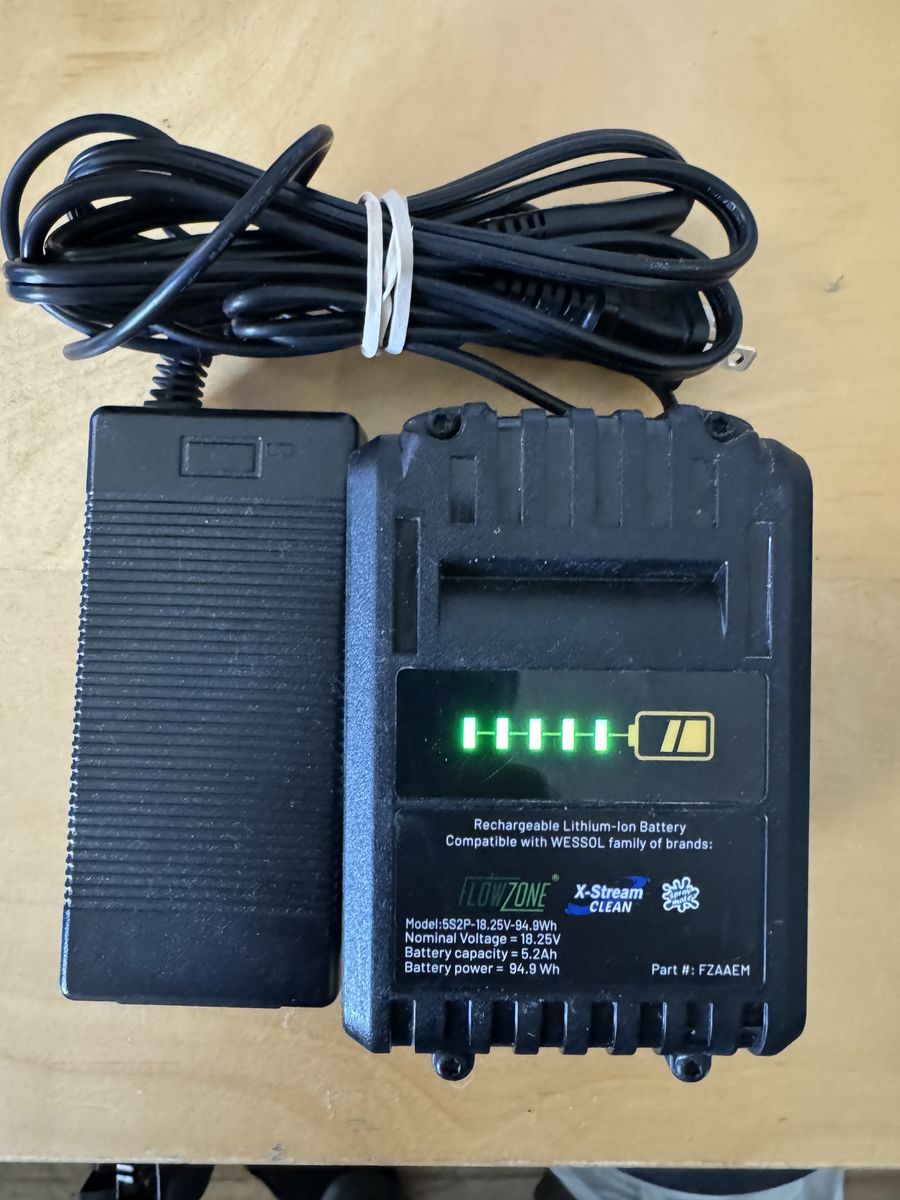 Flowzone battery and charger