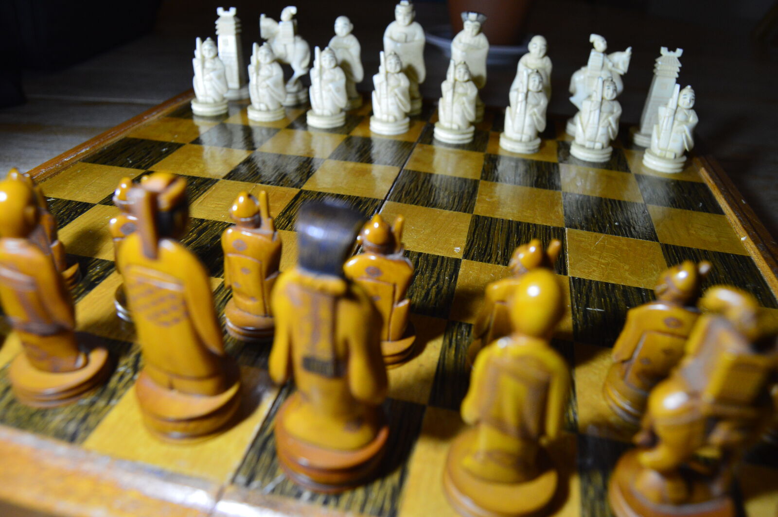 Antique Japanese Chess Set