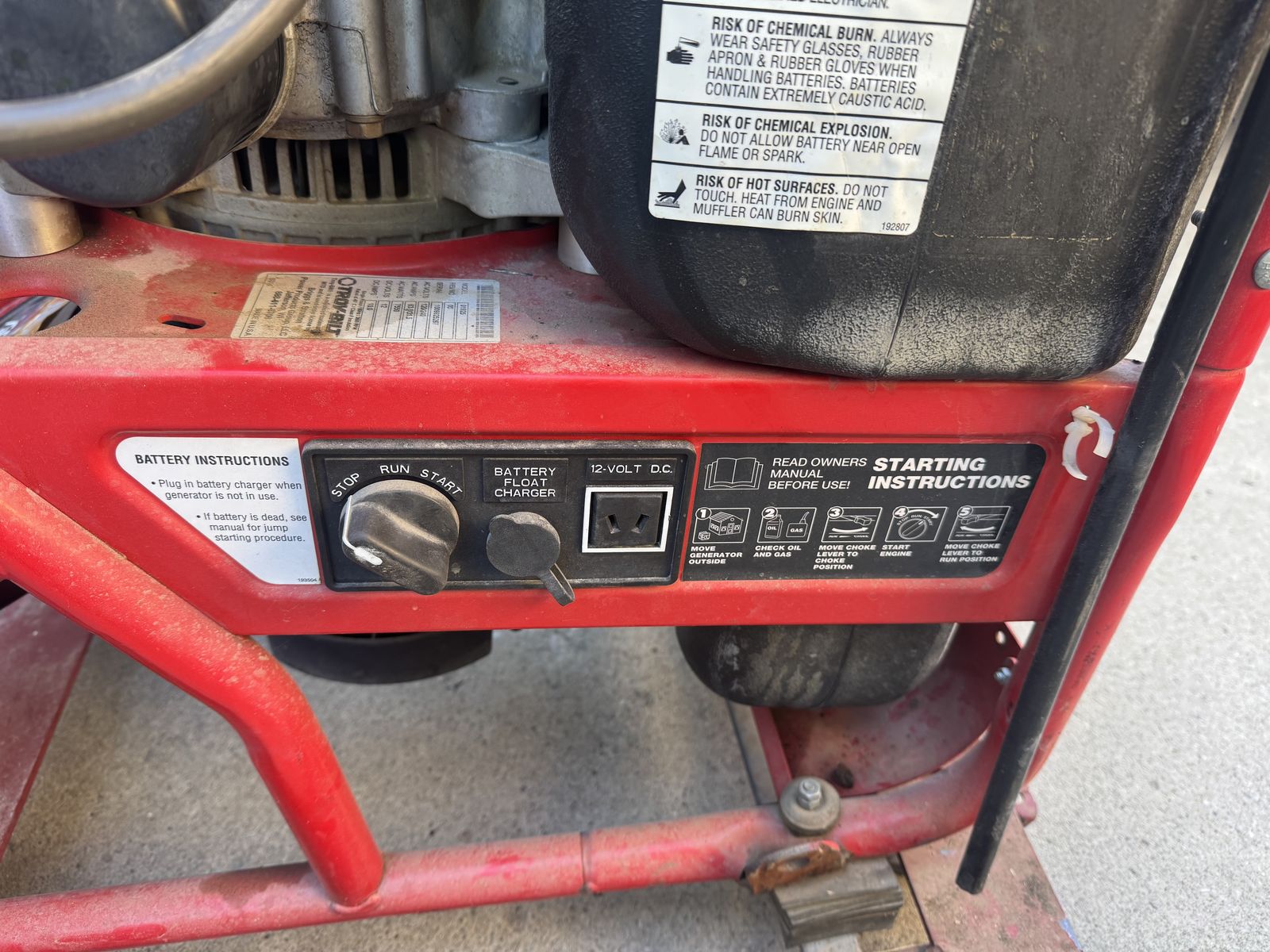 Troy bilt Generator