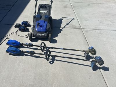 Kobalt 40V Max Mower and 2 Weeders