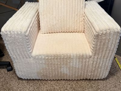 Cream Corduroy Accent Chair