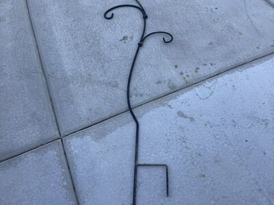 Tall Black Metal Tiered Shepard's Hook