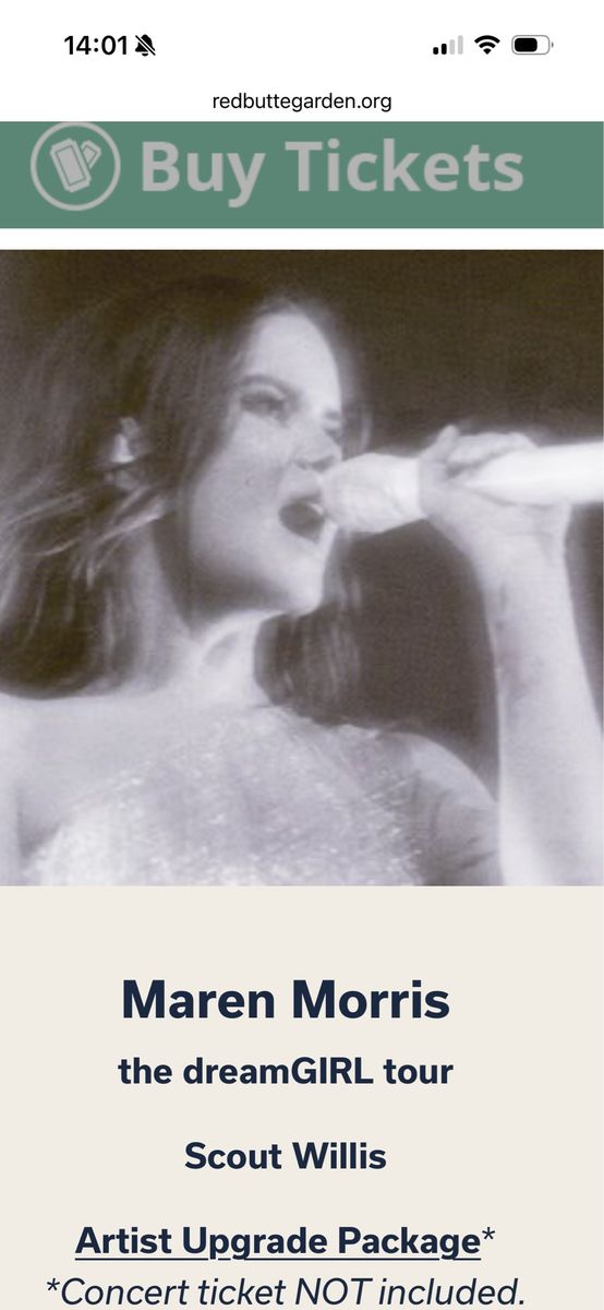 2 Maren Morris Red Butte Tickets