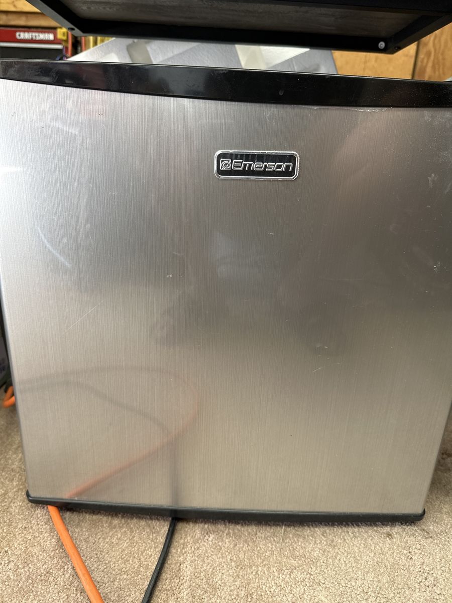 Emerson Compact Mini Fridge/Refrigerator - Stainless Steel Finish