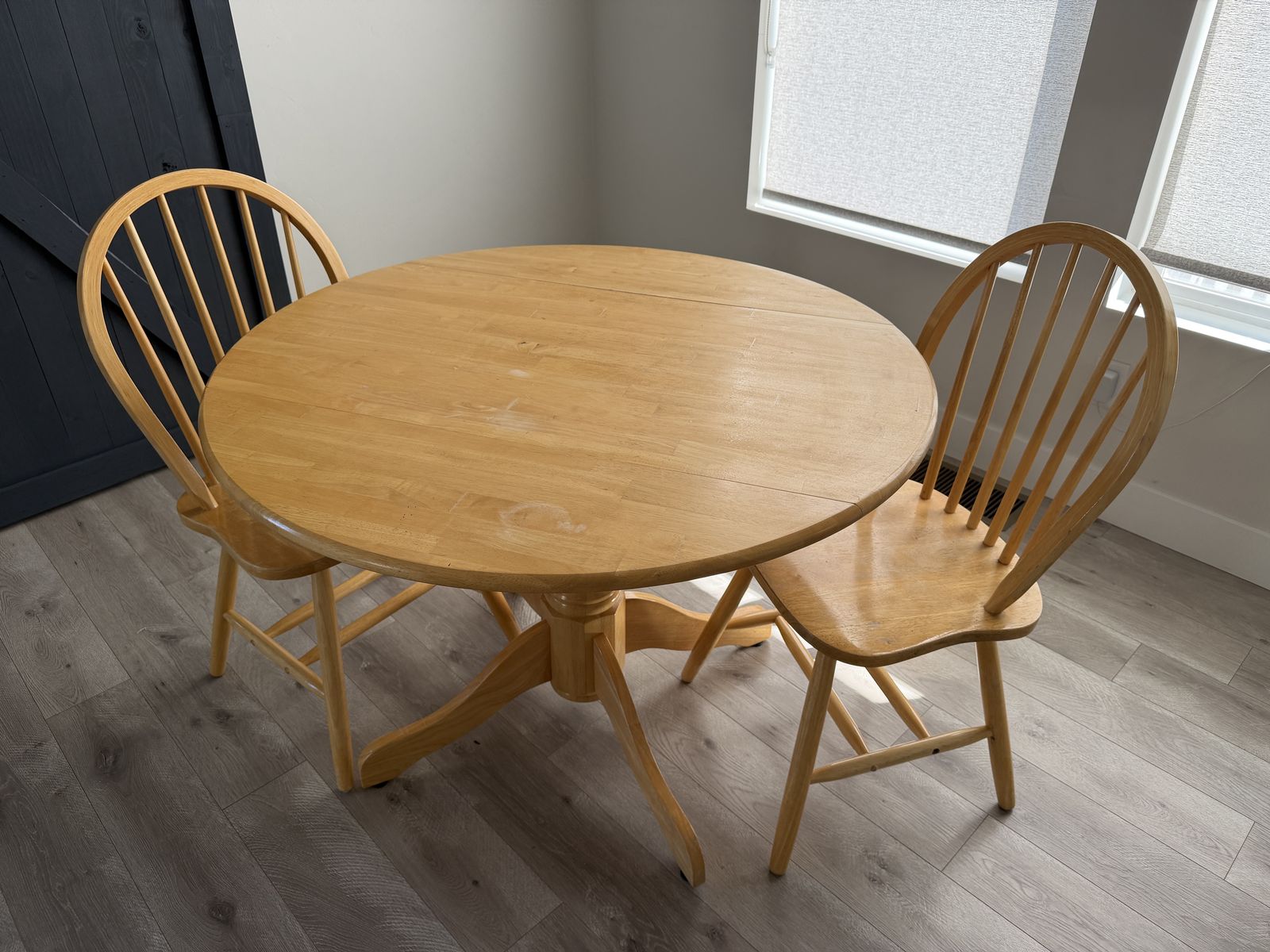 Round Maple Table Real Wood