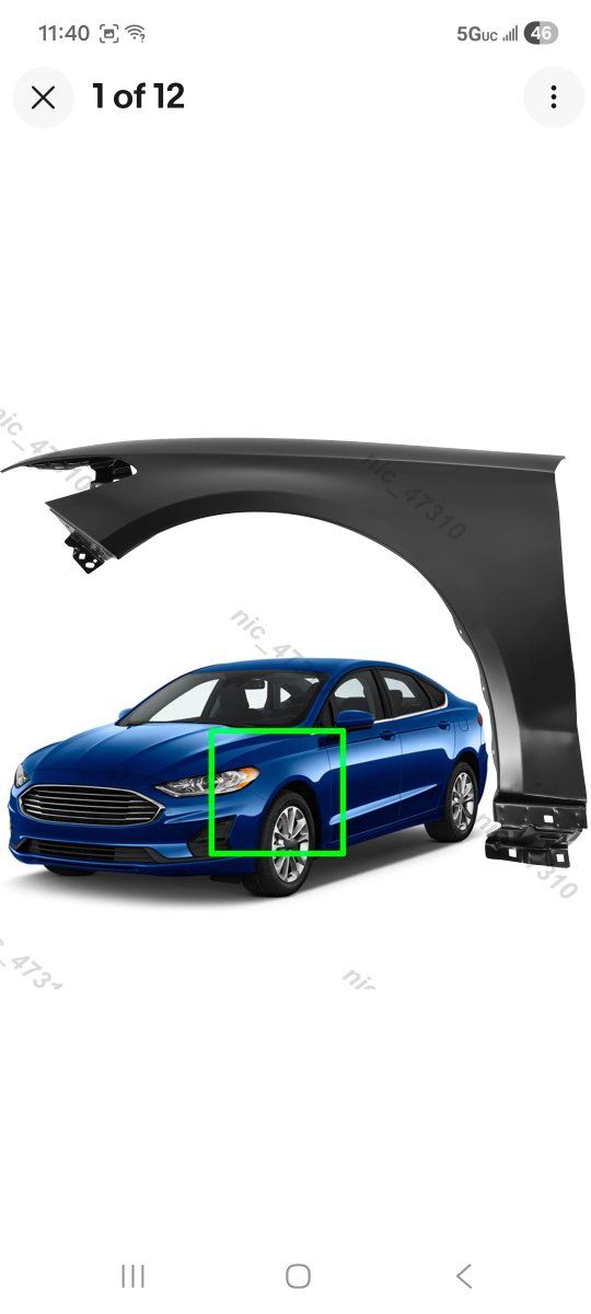 Front Left Fender for Ford Fusion 2017-2020