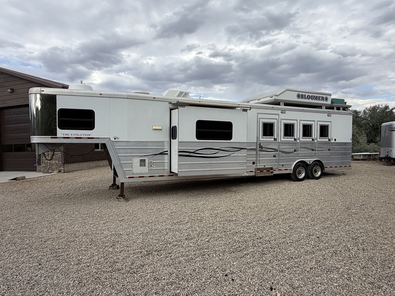 2008 Bloomer 4-Horse Living Quarters Trailer w/ Slide-Out - "The Evolution"