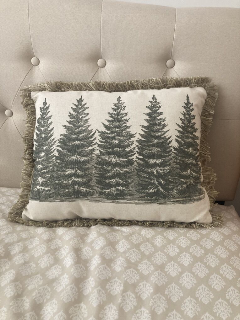 Rustic Pine Throw Pillow
