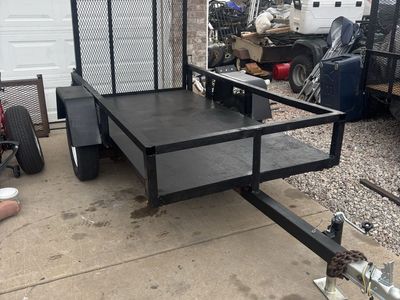 4x8 Utility Trailer with Folding Mesh Ramp Gate