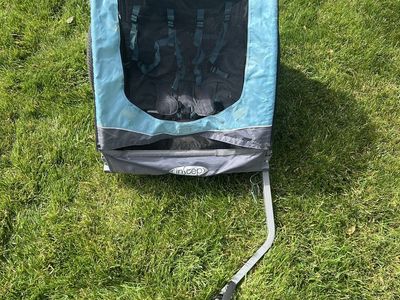 Instep Double Bike Trailer - Blue and Gray