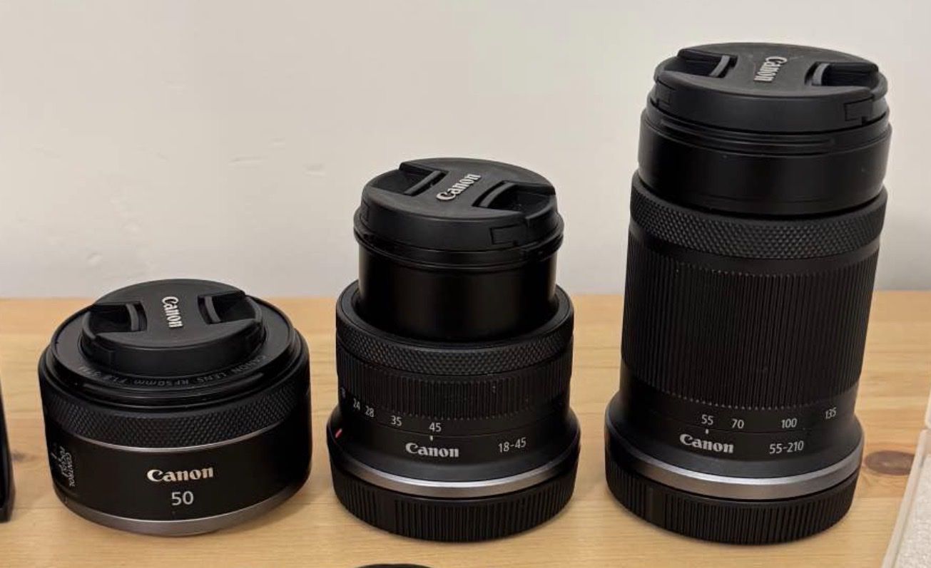 3 Canon rf lenses