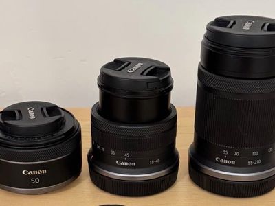 3 Canon rf lenses