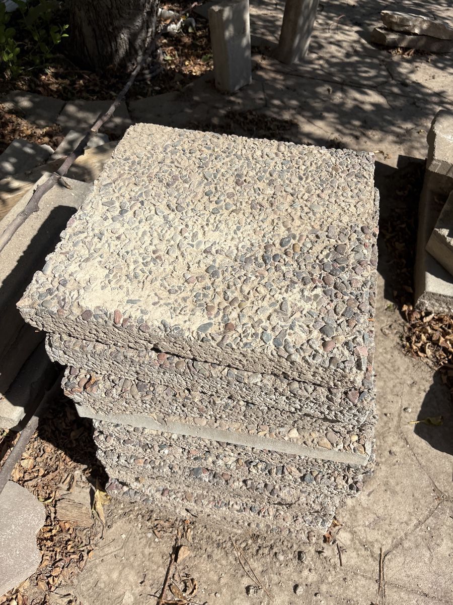 Concrete Stepping/Paving Stones - 16"x16" (12 total, 3 cracked)