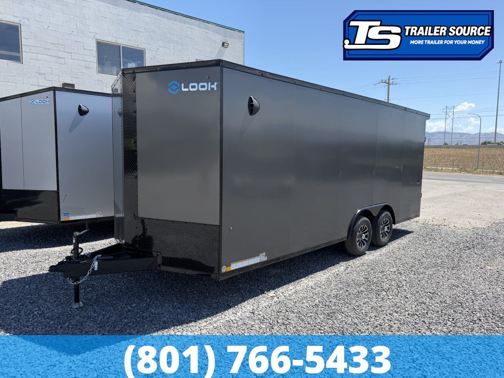 8.5x20 Look ST DLX Enclosed Cargo Trailer - 7'0" Interior - 10K GVWR - .080 PolyCor, Alloy Wheels, Black Out Package, Rear