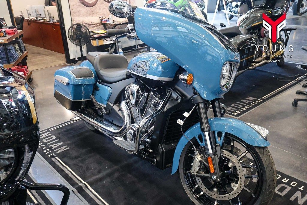 2026 Indian Motorcycle® Chieftain® PowerPlus Limited 112 w/PowerBand Audio Stom Blue with Black Met