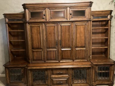 Aspen Home Entertainment Center 3 Piece Set Maple With Lights