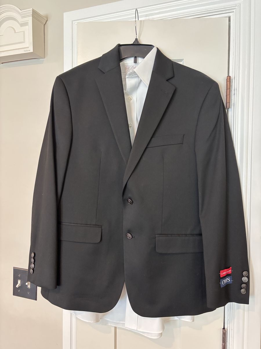 Men’s NWT Chaps Suit Coat 40S and Dress Shirt