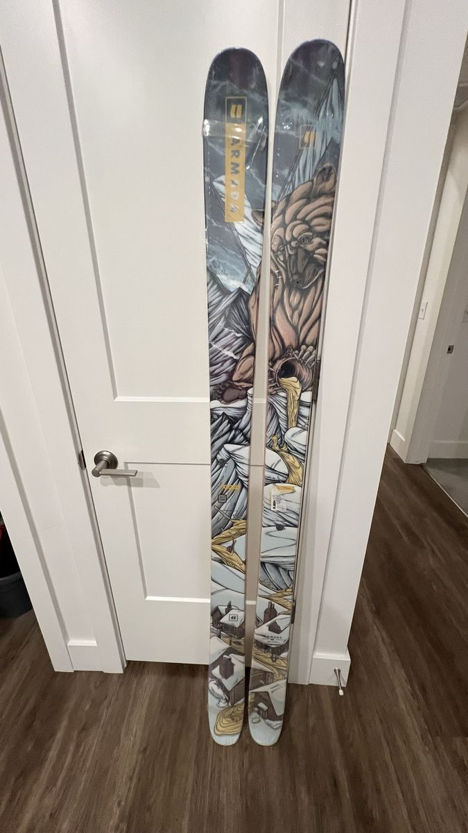 Armada ARV 96 Skis 177Cm with Bear and honey mountain Top Sheet Graphic