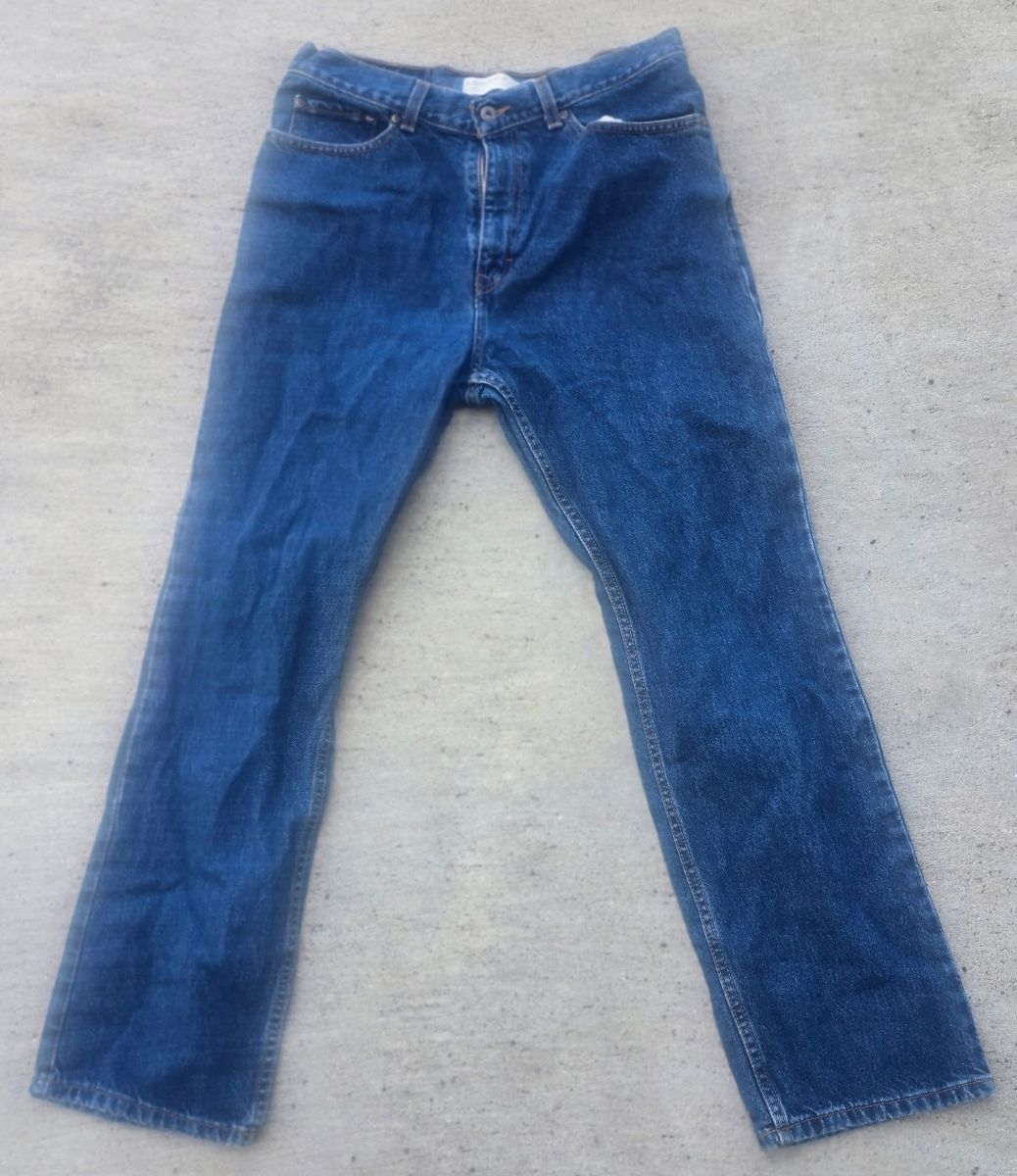 Tommy Hilfiger Men's Straight Leg Denim Jeans – Dark Medium Wash Classic Pants