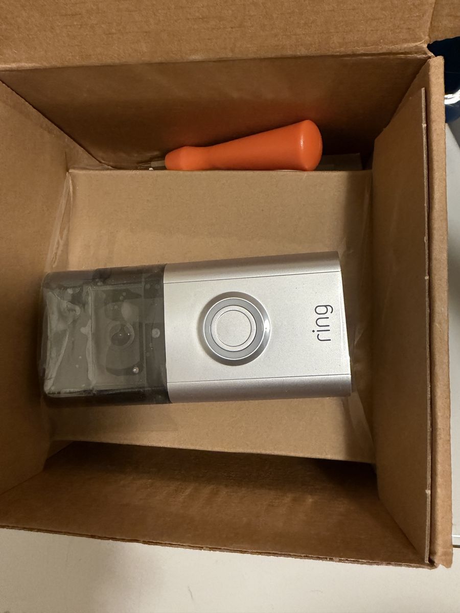 Ring Video Doorbell Wired - Brand New, Silver Finish Smart Home Device