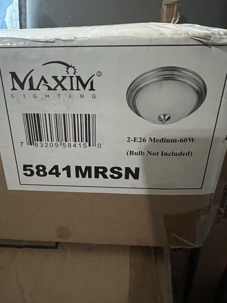 Maxim Lighting Flush Mount Ceiling Fixture Model 5841MRSN Satin Nickel