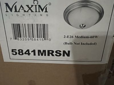 Maxim Lighting Flush Mount Ceiling Fixture Model 5841MRSN Satin Nickel