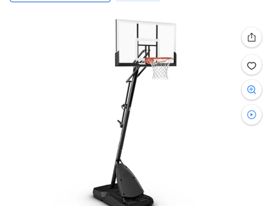 Spalding 54” polycarbonate basketball hoop