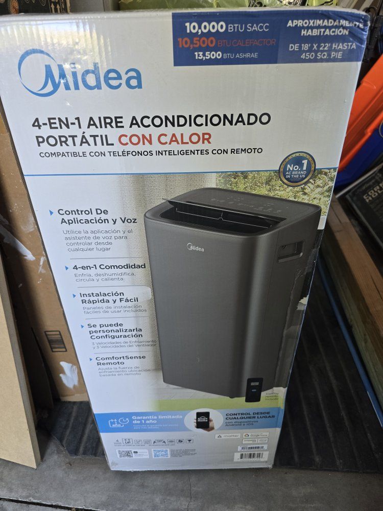 Midea 4-in-1 Portable Air Conditioner with Heat 10,000 BTU (SACC) - Smart Control