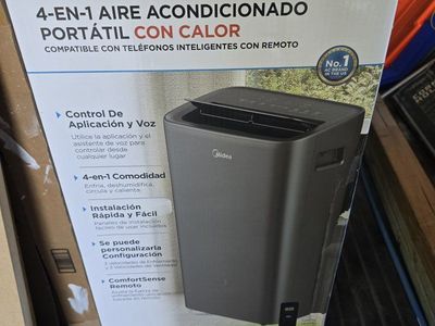 Midea 4-in-1 Portable Air Conditioner with Heat 10,000 BTU (SACC) - Smart Control