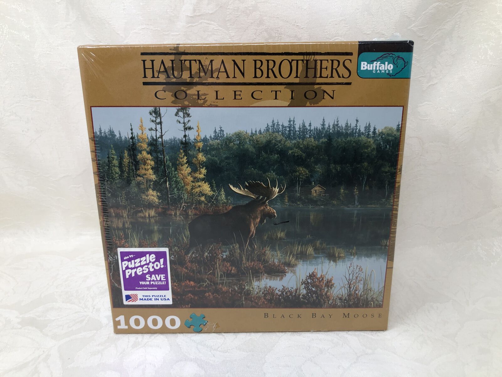Hautman Brothers Black Bay Moose 1000-Piece Puzzle Buffalo Games NEW Sealed