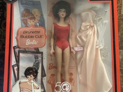 50th Anniversary My Favorite Barbie 1962 Brunette Bubble Cut Doll - NRFB