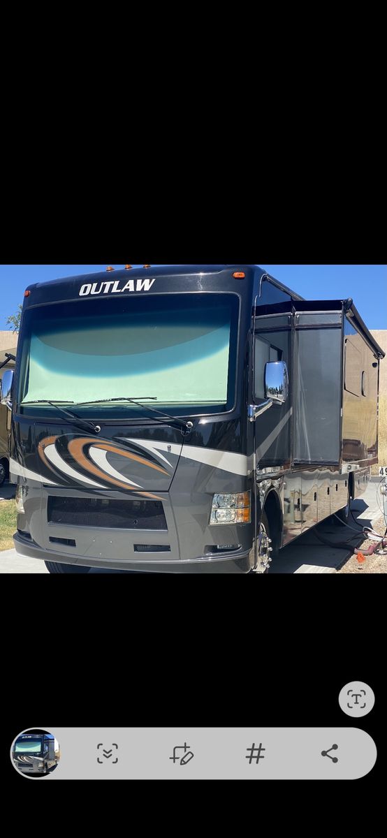 Thor Outlaw 14BG Class A Toy Hauler Motorhome - Sleeps 10, Awnings & Slide Outs