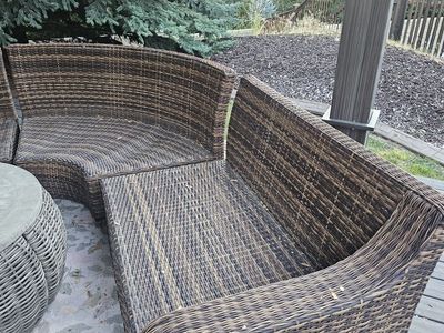 Outdoor Wicker Patio Sectional Sofa – 2 Pieces – $300 OBO