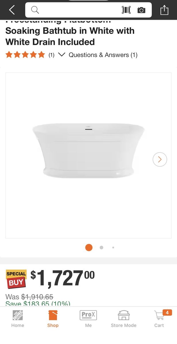 Amazing New Tub Deal
