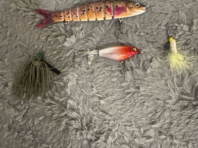 Assorted Fishing Lures - Multi-Jointed Swimbait, Crankbait, Jig, Fly Fishing Lure Set